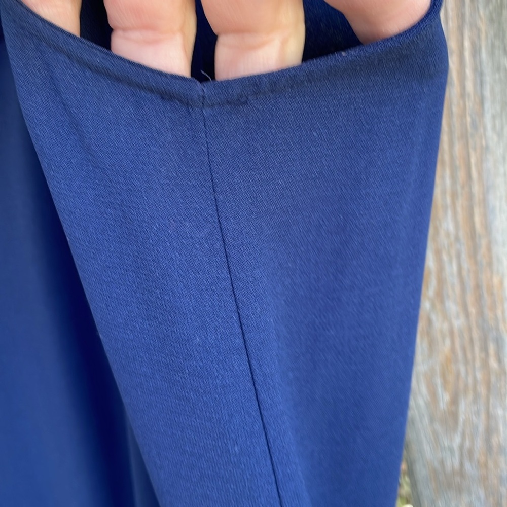 Cabi Sleeveless French Navy Jumpsuit drawstring pockets 303 M - Picture 6 of 15